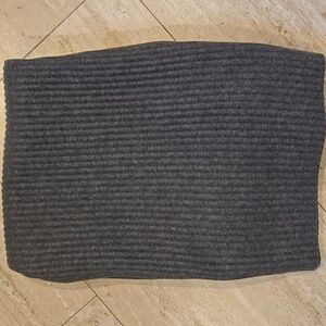 Apana Oversized Gray Wide Ribbed Blanket Wrap Scarf